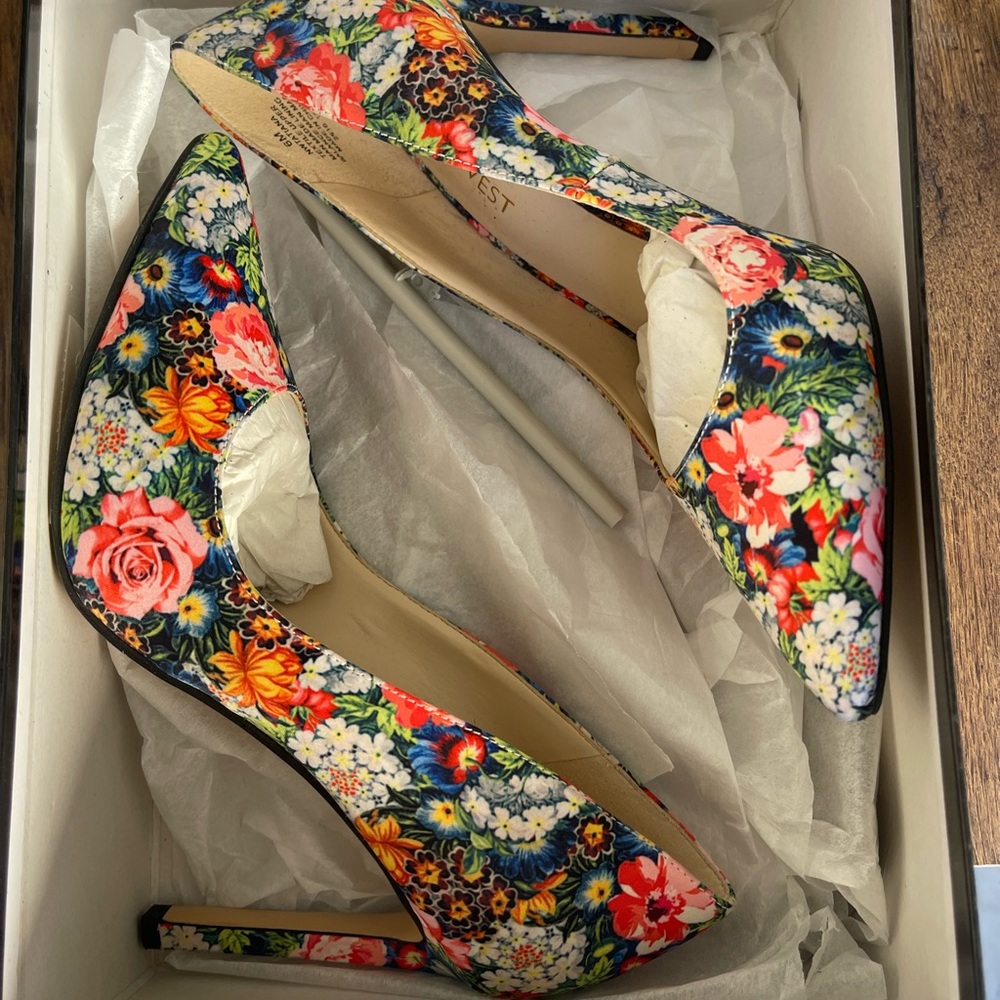 Nine West Tatiana Floral Heels